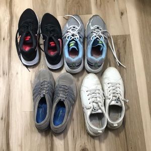 NIKE NEW BALANCE SKECHERS ROXI Tennis shoes. Size 9 worn but soles are great